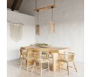 Suspension Bois Géométrique design pour Ampoule E27