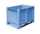 Palette caisse 500KG 2 semelles Parois et fond pleins Bleu | ARMABO