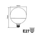 Ampoule E27 LED 25W 220V G140 300° Globe - Blanc Neutre 4000K - 5500K