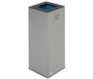 Var - Poubelle de tri intérieur Quadro - 79L Anthracite - Acier Carré - Tri Sélectif