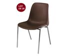 Lot de 20 chaises coques coloris brun