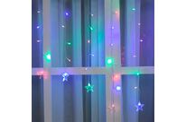Rideau lumineux 100LED avec étoiles IP44 2x 0.7m - MULTICOULEUR