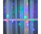 Rideau lumineux 100LED avec étoiles IP44 2x 0.7m - MULTICOULEUR