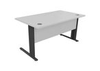 Table Droite L140x80 Gris Anthracite