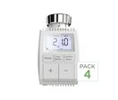 Pack de  4 - Tête Thermostatique Connectée Universelle avec Ecran LCD