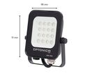 Pack de  10 - Projecteur LED Extérieur SMD 10W IP65 Noir - Blanc Chaud 2300K - 3500K