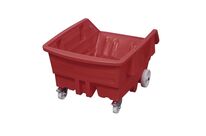 Chariot basculant sur roues en polyéthylène