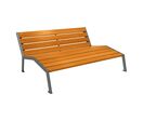 Chaise longue bois et acier Silaos®