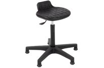 Sokoa - Assis-debout ergonomique Polyuréthane Noir - Hauteur réglable 46-65 cm - 71% Recyclé - 90 kg Max