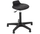 Sokoa - Assis-debout ergonomique Polyuréthane Noir - Hauteur réglable 46-65 cm - 71% Recyclé - 90 kg Max