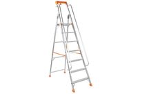 Manutan Expert - Escabeau professionnel aluminium 7 marches avec rampe - Charge max 150 kg - Hauteur d&amp;#039;accès 3.6 m - Norme EN 131