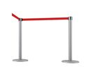 Lot de 2 Poteaux Gris + Sangles 2 m Rouges