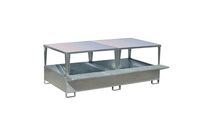 Sameto Technifil - Bac de rétention métallique 1050L - Galvanisé, 2 GRV, 8 fûts, Acier, 3 ans garantie