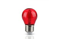 Ampoule LED E27 Filament 2W G45 - Rouge