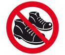 Panneau Chaussures interdites  : 624313