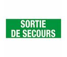 Panneau de secours et d'évacuation - "SORTIE DE SECOURS"