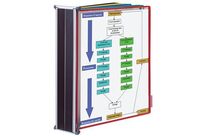 Djois Made By Tarifold - Kit Mural Magnétique 10 Poches A4 Assorties - Acier - Lean Management