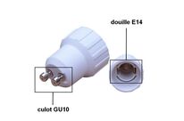Adaptateur GU10 vers E14