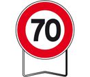 Panneaux temporaire de prescription B14 Limitation de vitesse 70km/h
