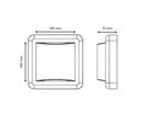 Applique Murale LED 4W Noire Carrée IP65 - Blanc Froid 6000K - 8000K