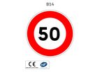 Panneau B14 Limitation de vitesse