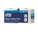 Tork - Bobine d'essuyage industriel Plus Combi - Blanc - 2 plis - 25500 cm - Usage alimentaire - Éco-responsable