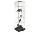 Vitrine armoire H 180 x L 52 cm socle + toit verre - Noir m t