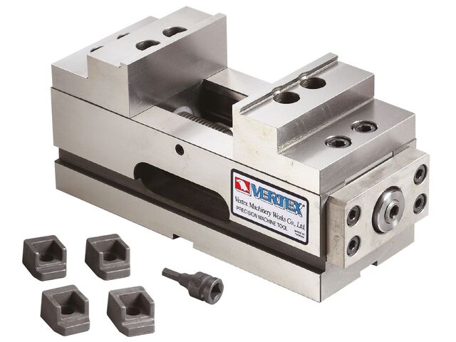 Étau de fraisage mécanique auto-centreur 4/5 axes CNC largeur des mors 101 mm ouverture 132 mm hauteur des mors 40 mm Vertex VCV-1090V