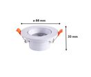 Spot LED Encastrable 7W BLANC Orientable 30° Transformateur Intégré - Blanc Neutre 4000K -