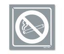 Panneau picto interdiction de fumer - Fond gris