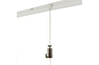 Kit cimaises classiques c bles nylon-perlon 2 mm transparent - Rail alu laqué blanc