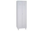 Manutan Expert - Armoire de ménage et entretien sur pied 1900x600x500mm Gris Clair - 5 casiers, 2 portes, à clé - Acier, Livrée montée