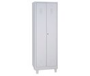 Manutan Expert - Armoire de ménage et entretien sur pied 1900x600x500mm Gris Clair - 5 casiers, 2 portes, à clé - Acier, Livrée montée