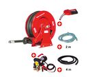 Pack enrouleur Diesel 15 m Ø 3/4 20 bars Acier peint avec pompe 12 V pistolet et tuyaux MW Tools SHD3415 SET3 12
