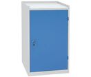 Manutan Expert - Armoire basse à clé H91xP50xL53.3cm Bleu/Gris - 2 tablettes - Charge 100kg - Acier - Livrée montée