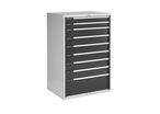 Armoire métallique 9 tiroirs Novalp L gris ral 7035+7016