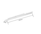 Linéaire LED sur rail monophasé 150cm 35/40/45/50W ajustable blanc - Blanc Neutre 4000K - 5500K