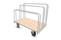 Chariot porte-panneaux à ridelles