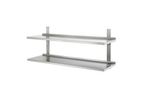 Etagère murale Inox double