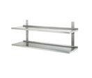 Etagère murale Inox double