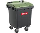 Sulo - Poubelle de tri extérieur 400L - 4 roues, couvercle vert, plastique recyclé, norme NF