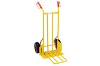 Manutan Expert - Diable Acier 250kg Roues Increvables Bavette Pliable - Jaune - 10 Ans Garantie