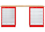 Établi modulaire Rubberwood avec 2 armoires à tiroirs 5T & 8T 2000 mm MW Tools MOD20L58R