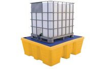 EMP - Bac de rétention plastique 1000L Jaune - Caillebotis Galvanisé - 2000kg Charge Max - 5 ans Garantie