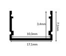 Profilé Aluminium 2m Noir pour Ruban LED - Cache Opaque Noir