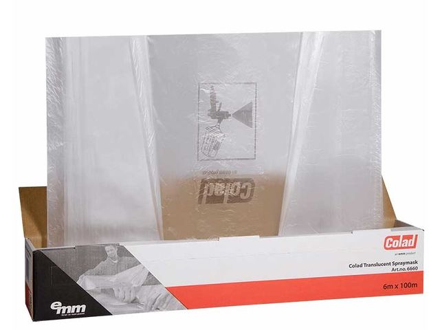 Film plastique translucide extra large pour peinture 120x5 m ou 100x6 m | Colad 