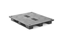 Palette plastique QP1311MB3RR-CD, Medium /1300x1100x150, plateau fermé, 3 semelles