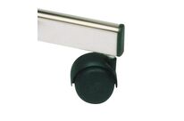 Lot de 5 roulettes en polyamide noir base métal