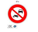 Panneau B7a Accès interdit aux véhicules à moteur à l'exception des cyclomoteurs