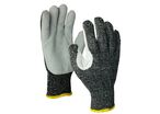 Gant en maille sans coutures résistante à la coupure avec renforcement en cuir croûte | GKK330C